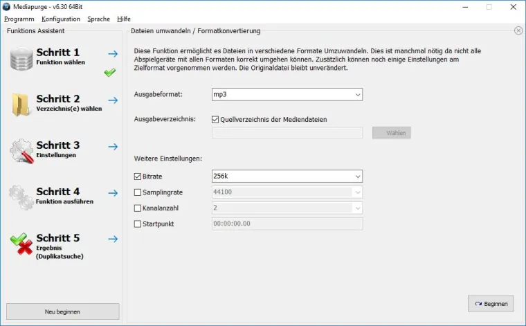 Bild: Mediapurge 6.30 zum Download freigegeben!