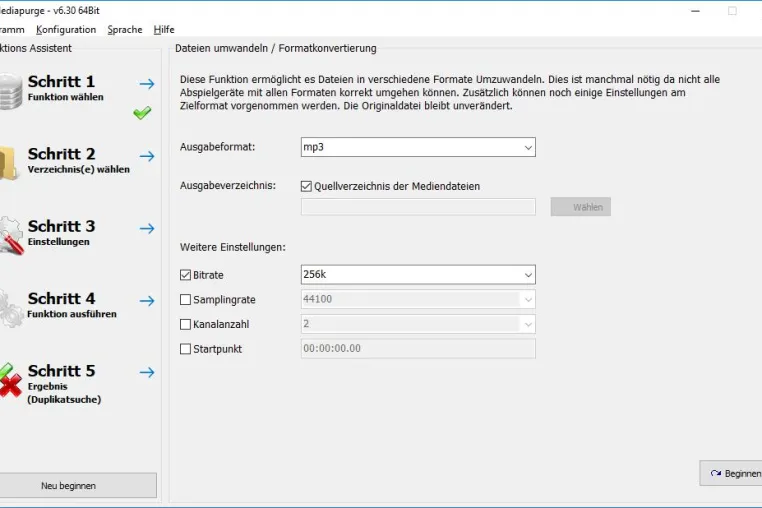 Bild: Mediapurge 6.30 zum Download freigegeben!