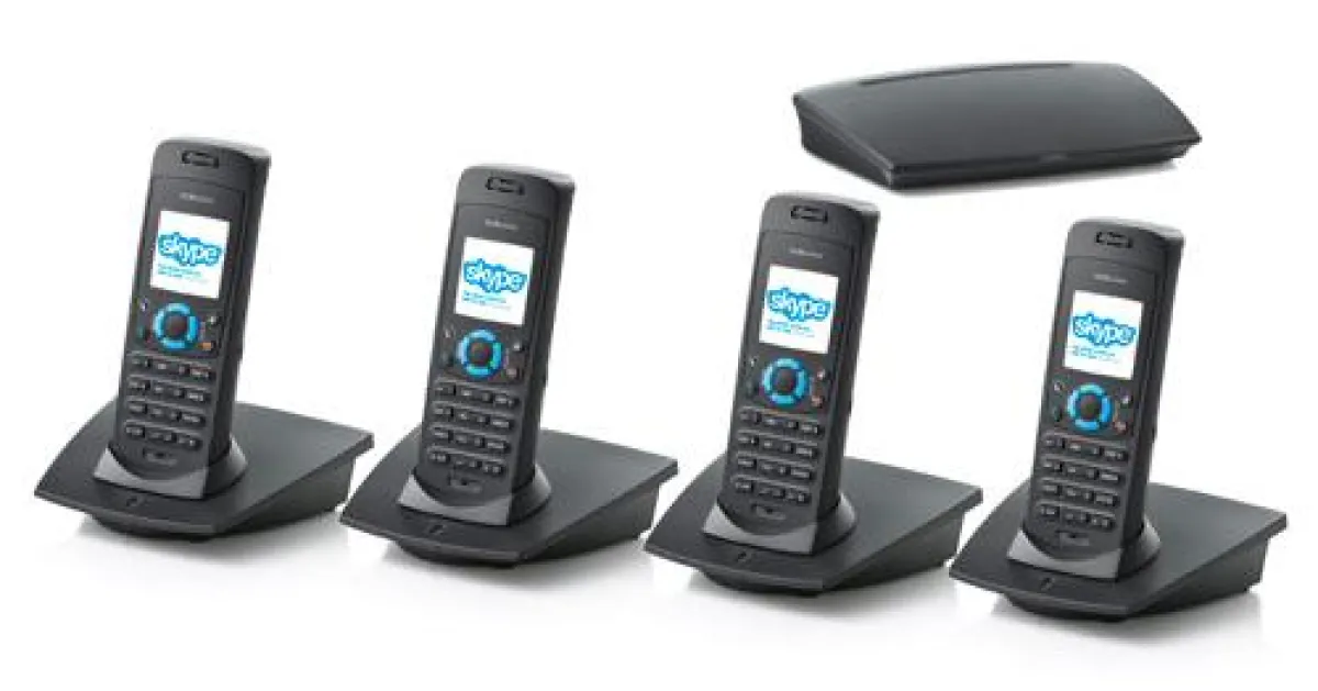 Das DUALphone 3088 für Skype wird zu einem PBX-artigen System mit mehreren schnurlosen Mobilteilen