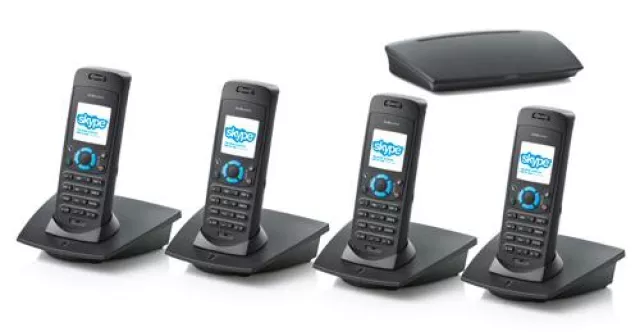 Das DUALphone 3088 für Skype wird zu einem PBX-artigen System mit mehreren schnurlosen Mobilteilen Bild: Das DUALphone 3088 für Skype wird zu einem PBX-artigen System mit mehreren schnurlosen Mobilteilen