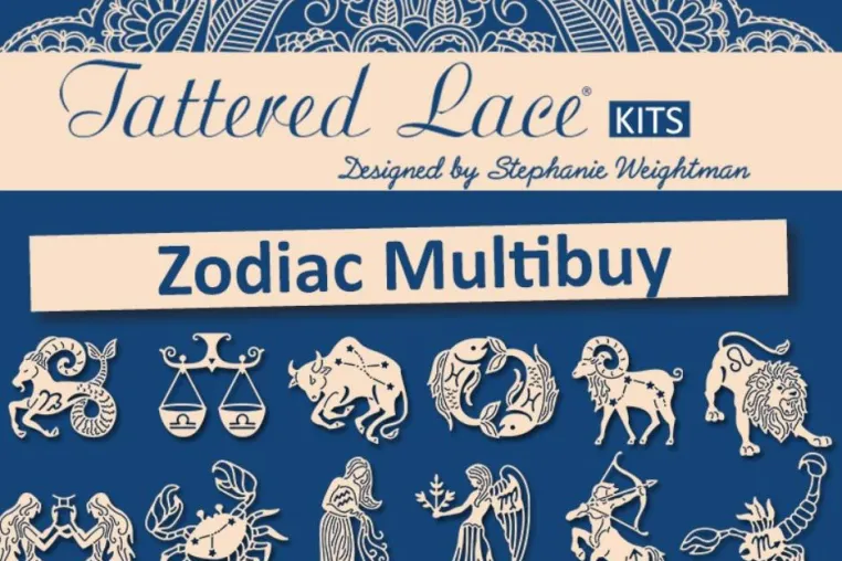 Bild: Monis-Bastelstube präsentiert Tattered Lace Zodiac. Alle Sternzeichen als Stanzschablonen.