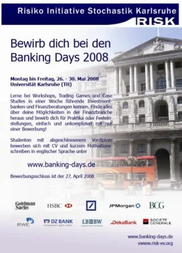 Banking Days 2008 an der Universität Karlsruhe (TH) Bild: Banking Days 2008 an der Universität Karlsruhe (TH)