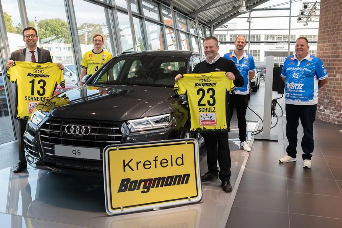 Audi Borgmann ist neuer Trikotsponsor der HSG Krefeld Niederrhein