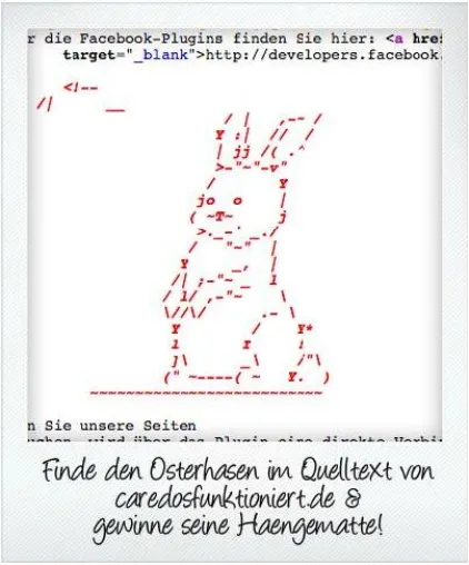 Bild: caredos kooperiert mit dem Osterhasen