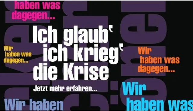 Bild: Ich glaub' ich krieg' die Krise - SMACK Communications hat was dagegen und verschenkt Anti-Krisen-Kampagne