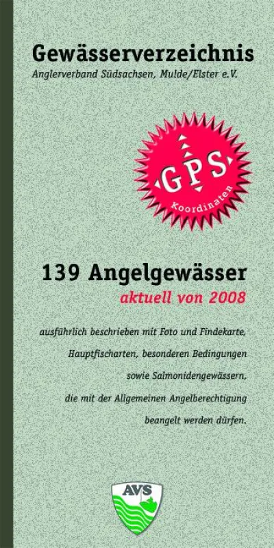Titelseite zum Gewässerverzeichnis 2008 des AVS