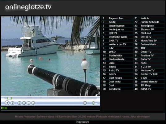 Bild: OnlineGlotze.tv bringt rund 40 TV-Kanäle als zentrale deutsche Internetplattform auf den PC-Bildschirm nach Hause