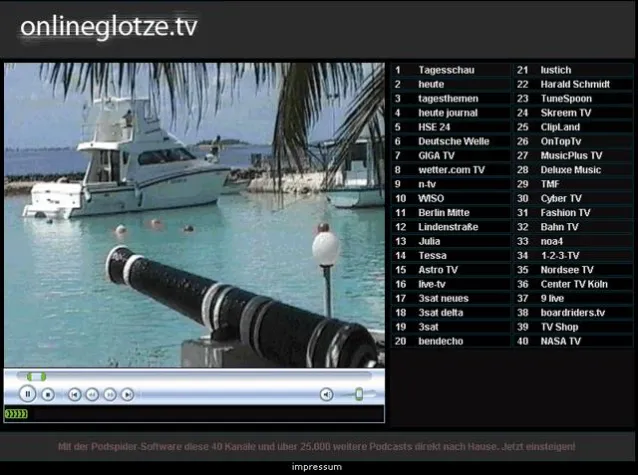 Bild: OnlineGlotze.tv bringt rund 40 TV-Kanäle als zentrale deutsche Internetplattform auf den PC-Bildschirm nach Hause
