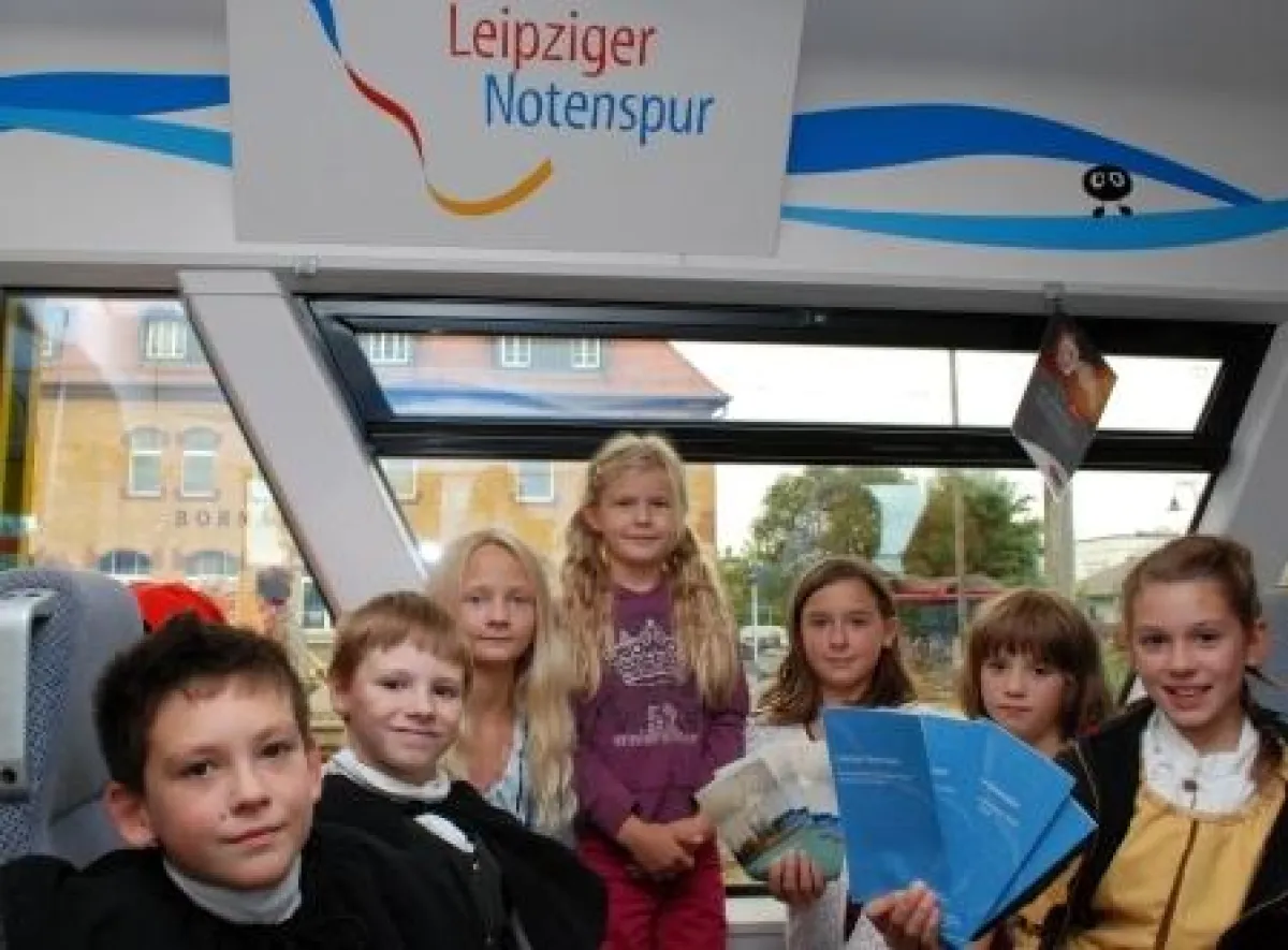 Klassenfahrt im Notenspur-Zug. Foto: Sabine Fischer