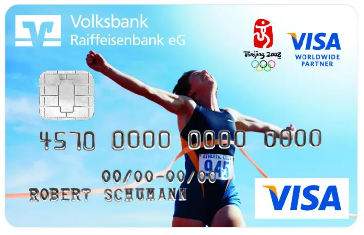 Bild: Volksbanken Raiffeisenbanken - Die offizielle Visa Beijing 2008 Olympische Spiele Kreditkarte