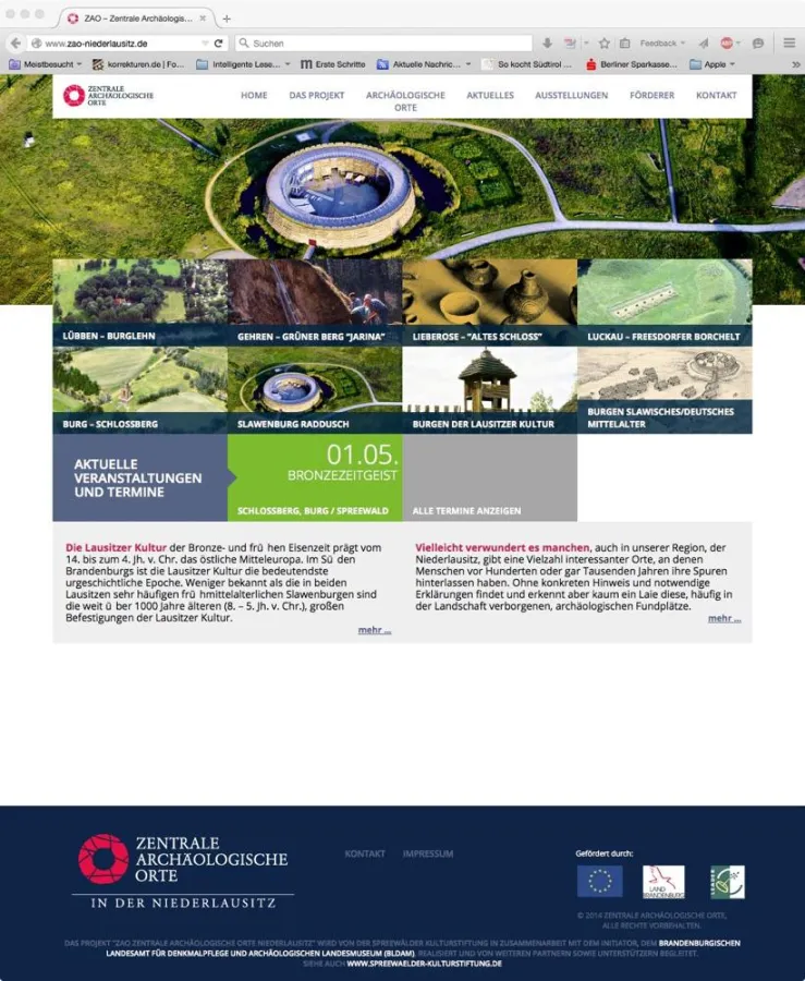 Screenshot der neuen www