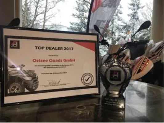 Bild: Ostsee Quads ist “TOP DEALER 2017”