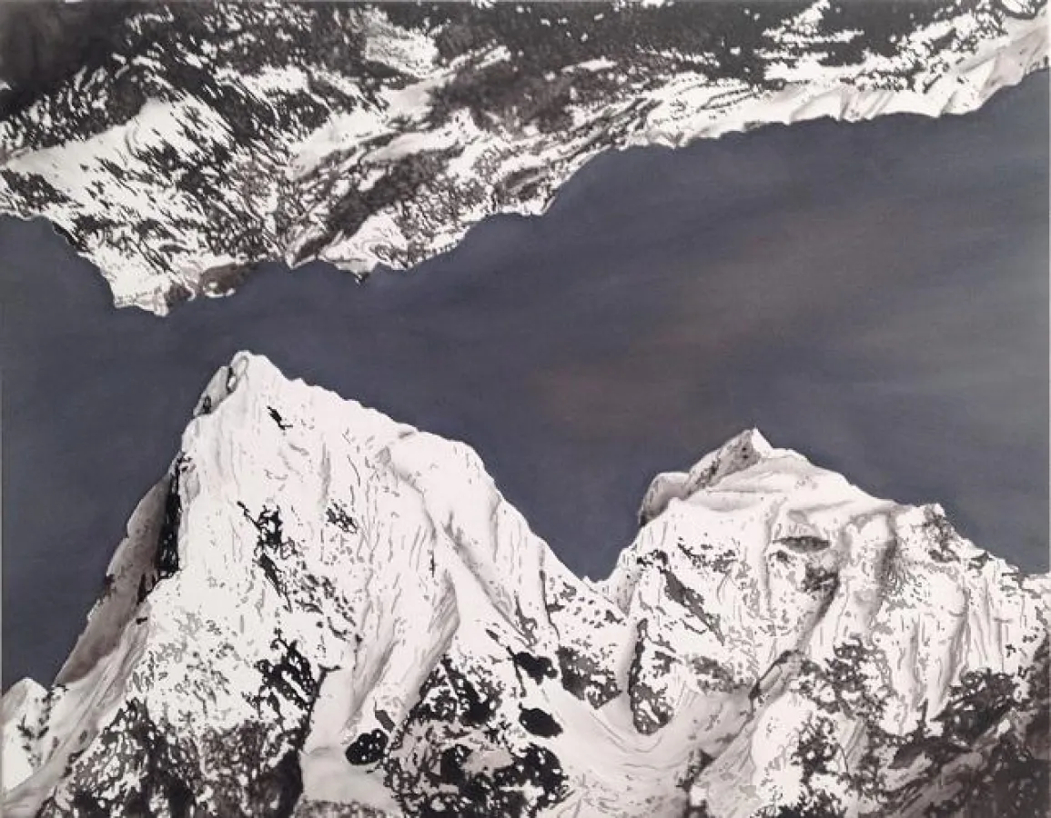 Jordi Fulla, S/T, 47 x 60 cm, 2016, Acryl auf Leinwand © artist/ 100kubik. 2016