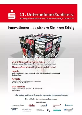 UnternehmerKonferenz 16. Mai 2013 Nürnberg Bild: UnternehmerKonferenz 16. Mai 2013 Nürnberg