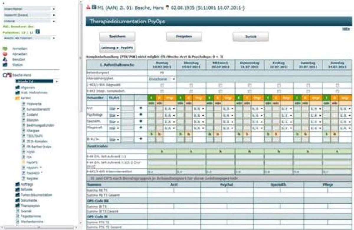 Clinixx: neues Modul PsyOps erzeugt automatisch OPS-Codes anhand der erfassten Therapieminuten.
