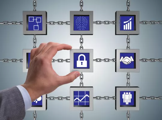 Bild: Verbesserung der Sicherheit und Effizienz in globalen Wertschöpfungsnetzwerken durch Blockchain-Technologie