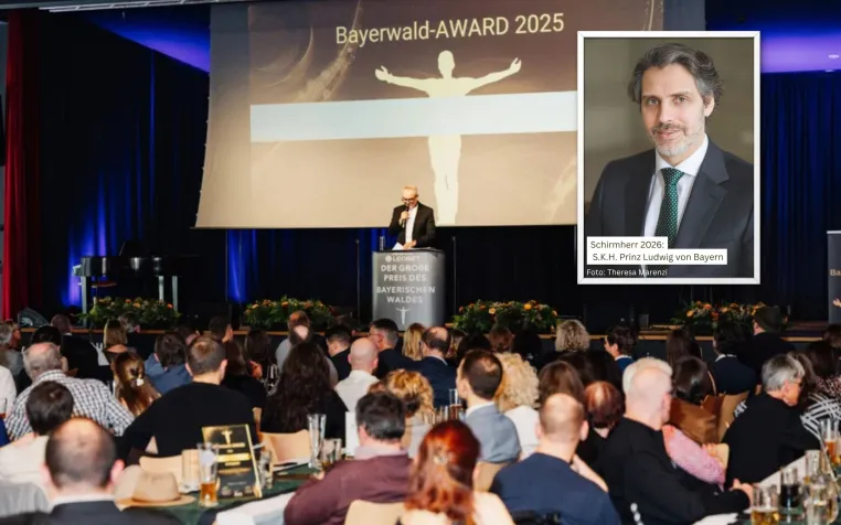 Bild: KÖNIGLICHER GLANZ S.K.H. PRINZ LUDWIG VON BAYERN BEIM BAYERWALD-AWARD 2026