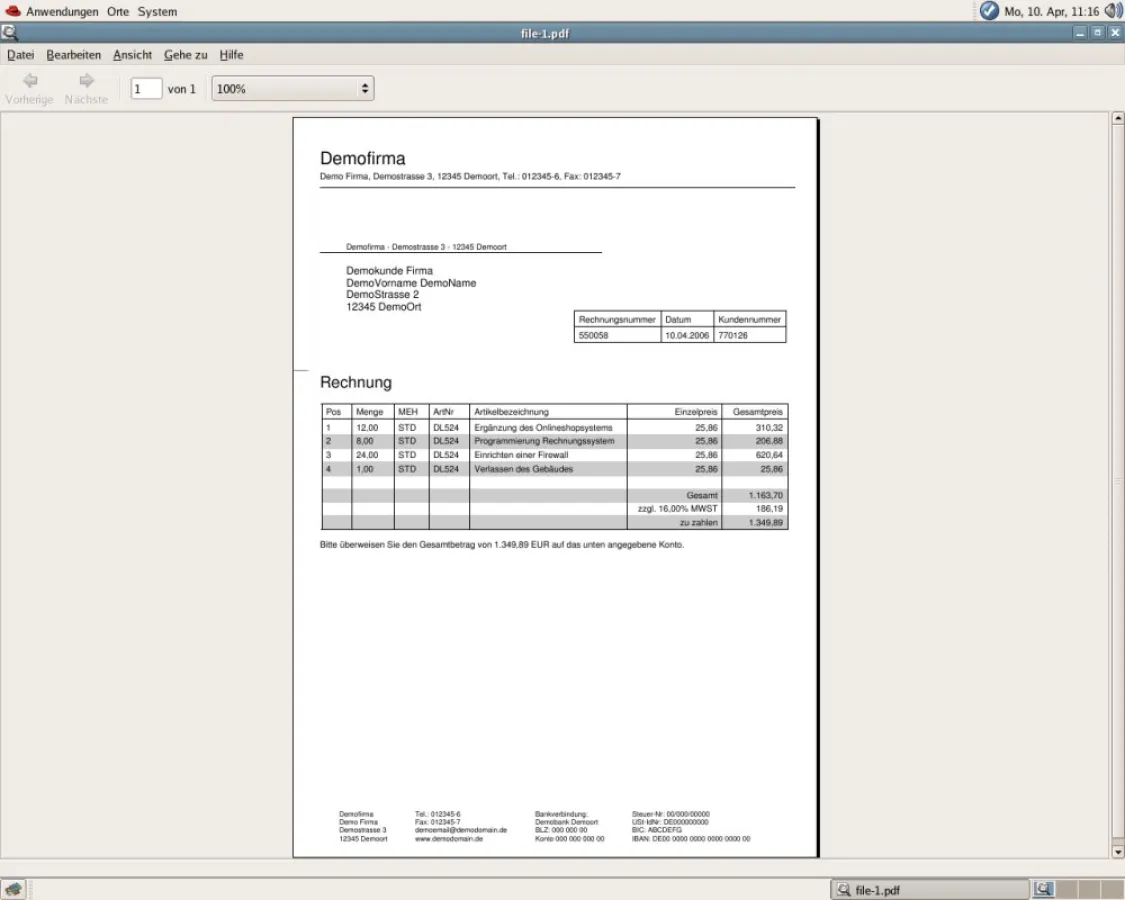 Mit der kostenlosen Online-Software ist das Erstellen von gesetzeskonformen Rechnungen ein Kinderspiel