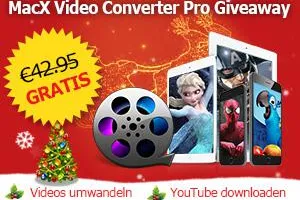 MacXDVD startet €500K Weihnachten Giveaway mit MacX Video Converter Pro Bild: MacXDVD startet €500K Weihnachten Giveaway mit MacX Video Converter Pro