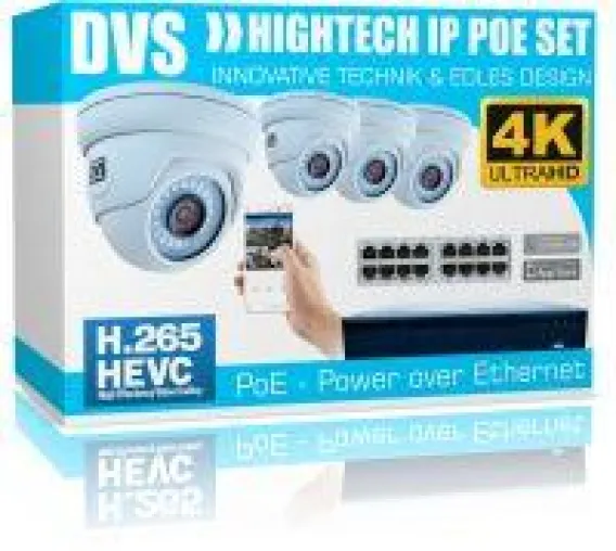 4K UltraHD Videoüberwachung Set mit Fernzugriff über Smartphone auf Überwachungskameras Bild: 4K UltraHD Videoüberwachung Set mit Fernzugriff über Smartphone auf Überwachungskameras