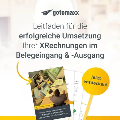 Bild: So gelingt der Einstieg in die E-Rechnungspflicht - Kostenfreie Online-Seminare von gotomaxx 