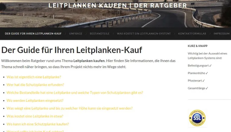 Bild: Endlich verständlich, wo kauft man eigentlich Leitplanken?