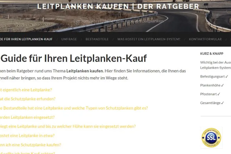 Bild: Endlich verständlich, wo kauft man eigentlich Leitplanken?