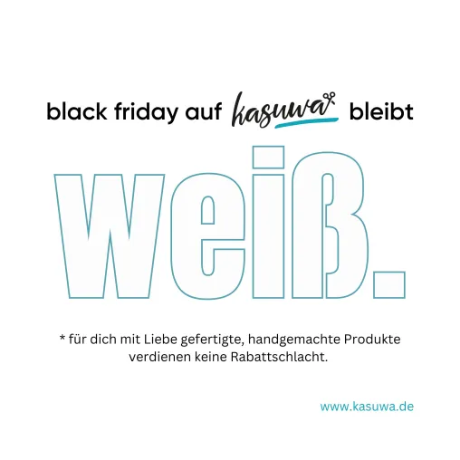 Bild: Black Friday kommt, doch kasuwa bleibt weiß: Nachhaltigkeit und Wertschätzung statt Rabattschlacht