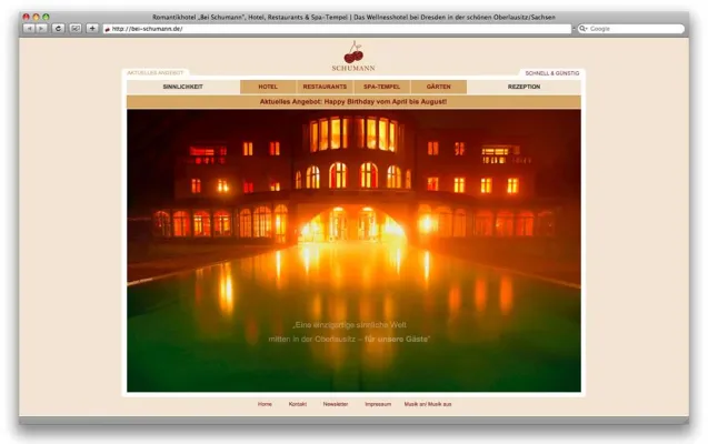 Bild: Wellness fürs Auge – Der Neue Internetauftritt des Romantikhotels „Bei Schumann“