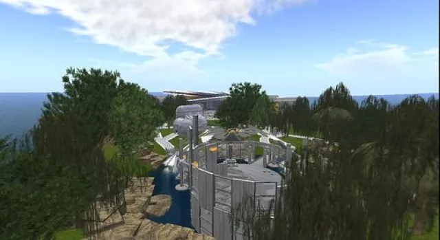 Bild: Arbeiten im virtuellen Businesspark - Kosten sparen, Effizienz verbessern.