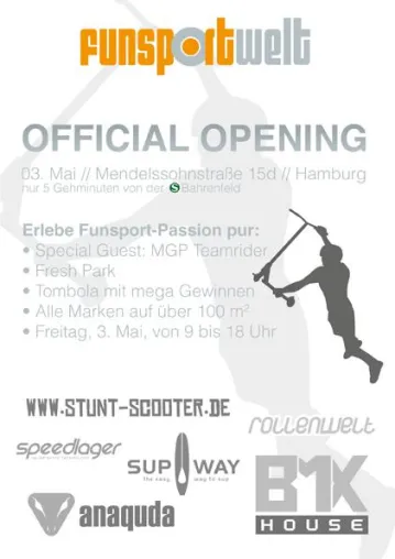 funsportwelt OFFICIAL OPENING Bild: funsportwelt OFFICIAL OPENING