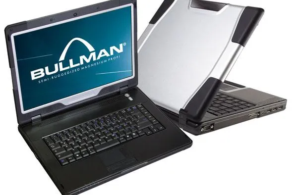 Bild: BULLMAN C-KLASSE 2 SRD Wiederstandsfähige Outdoor-Notebooks in Aluminium/Magnesium