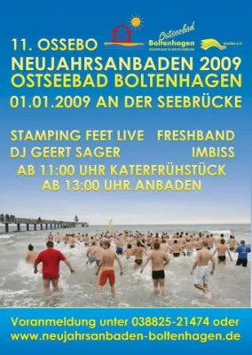 Bild: 11. OSSEBO Neujahrsanbaden im Ostseebad Boltenhagen