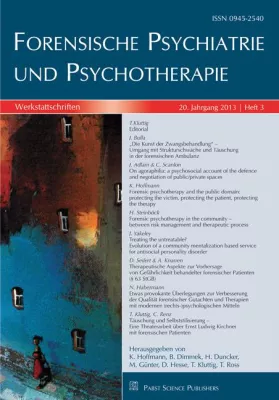 Forensik: Zwangsbehandlung mit psychoanalytischer Orientierung erfolgversprechend Bild: Forensik: Zwangsbehandlung mit psychoanalytischer Orientierung erfolgversprechend
