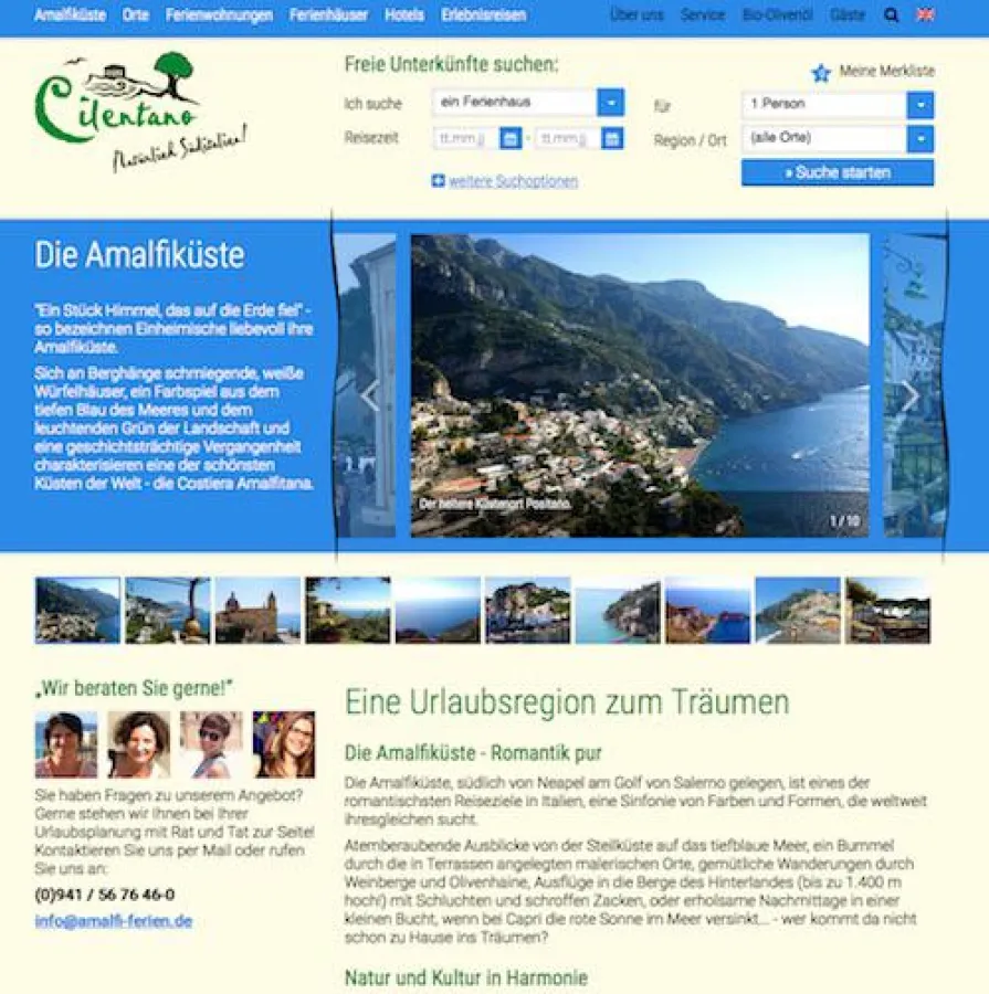 Ferienwohnungen (FeWos) & Ferienhäuser an der Amalfiküste mieten