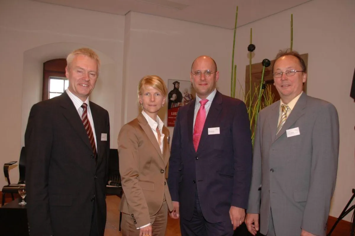 Die Diskutanten Harald Melcher, Dr. Johanna Dahm, Prof. Dr. Günter Seeber, Dr. Malte Herwig.