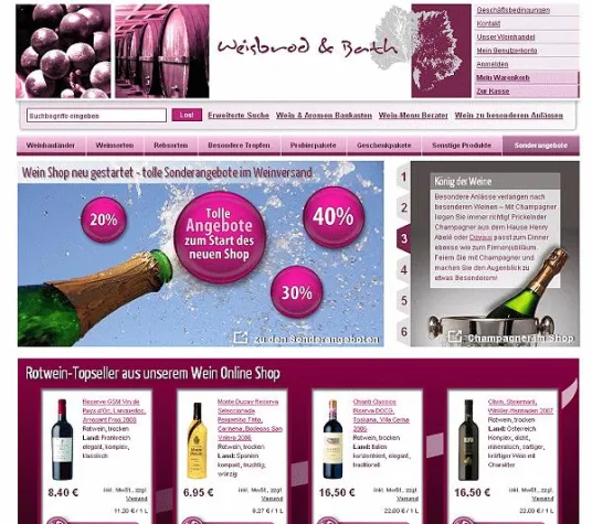 Bild: Neuer Weinshop im Internet