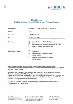 Bild: CAESAR wird erneut als sicher eingestuft