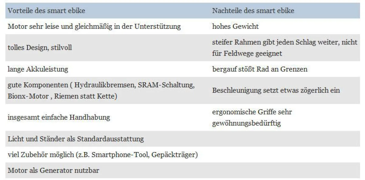 Vor- und Nachteile des smart ebikes im Test von CleanThinking.de