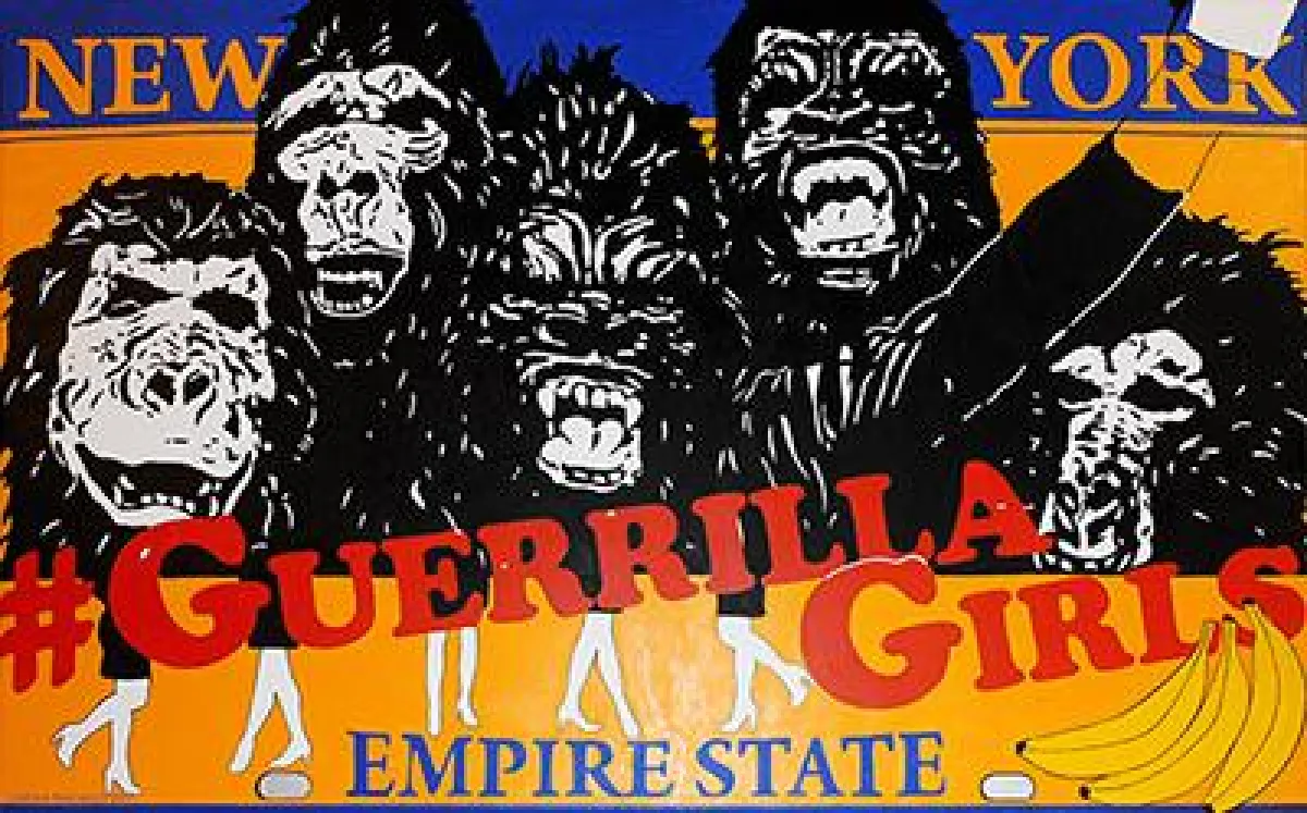 Carola Paschold – Hommage #Guerrilla Girls  2017 – Öl auf Leinwand – H 80 cm x B 130