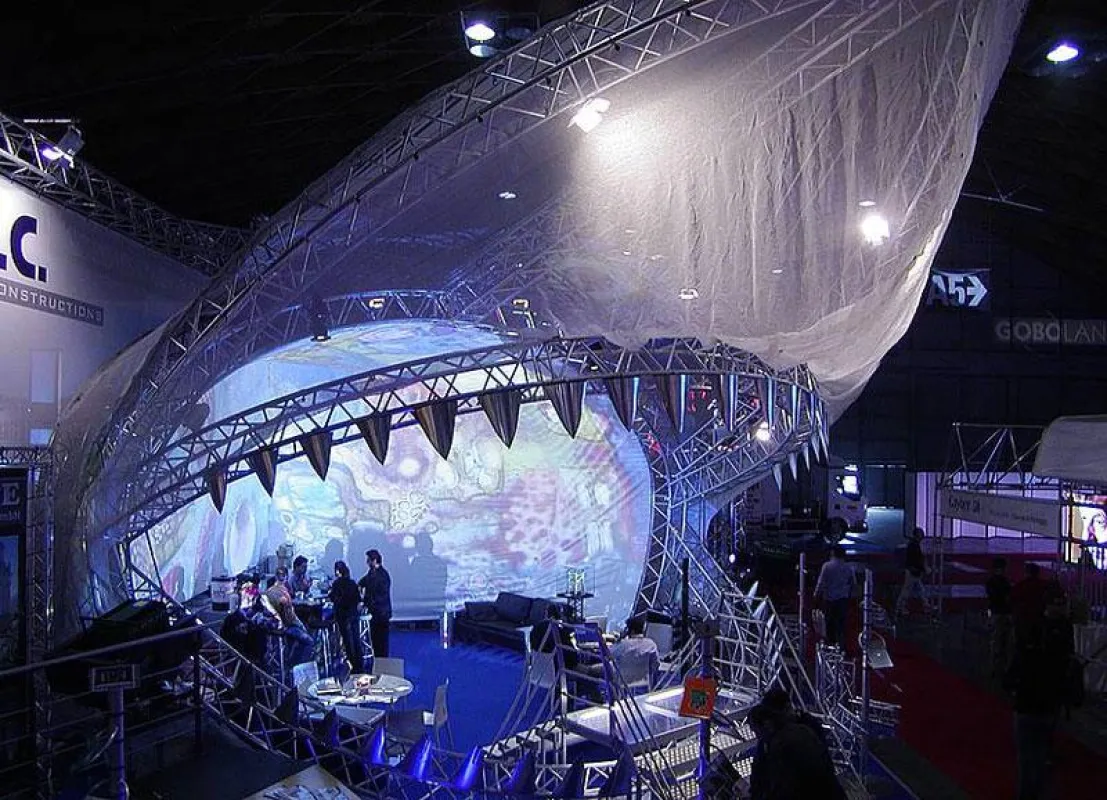 A.T.C.-Messestand „Haifisch“ (Foto: A.T.C., frei zur Veröffentlichung bei Namensnennung)