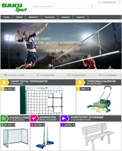 Bild: BAKU SPORT geht mit neuem Onlineshop online. Jetzt 50 Euro Gutschein sichern!