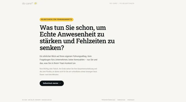 Bild: 3-Minuten-Selbstcheck für Führungskräfte: Was tun sie schon in Sachen Fehlzeiten