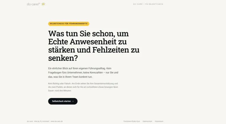 Bild: 3-Minuten-Selbstcheck für Führungskräfte: Was tun sie schon in Sachen Fehlzeiten
