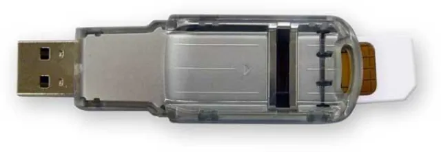 Bild: Der kleinste sichere Kartenleser öffnet die SmartCard nur für berechtigte Nutzer