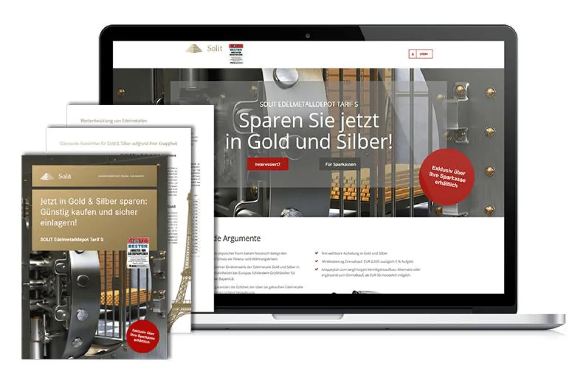 Jetzt über das SOLIT Edelmetalldepot Tarif S informieren