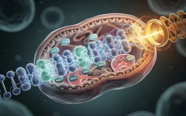 Bild: Neue Erkenntnisse zu NMN: Bedeutung für zelluläre Energie und gesundes Altern.