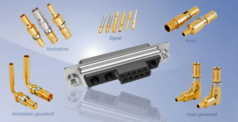 Bild: Vorteile von Combination D-SUB Steckverbindern mit Crimp Kontakten