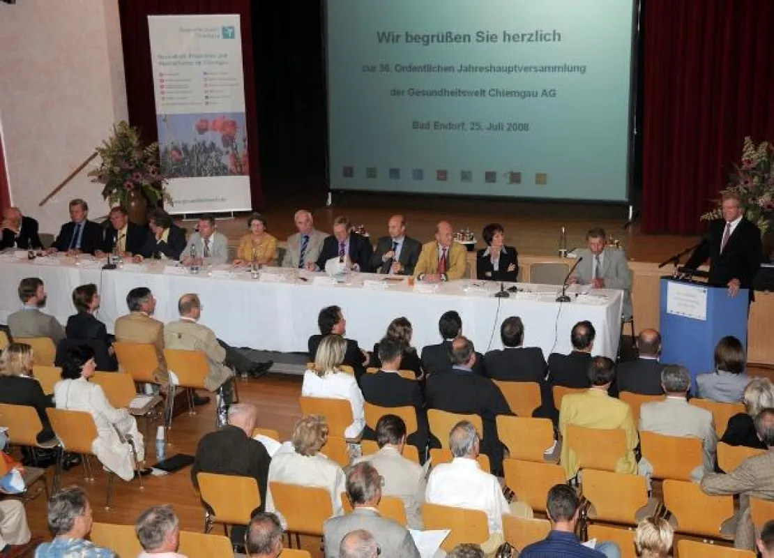 36. Ordentliche Hauptversammlung der Gesundheitswelt Chiemgau AG