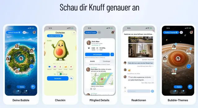 Bild: Knuff startet: Die soziale Check-in-App für Familie und Freunde